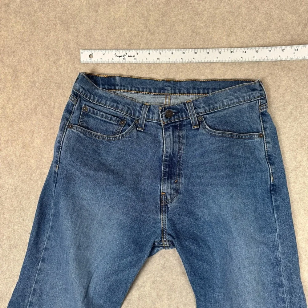 Levi's 505 Regular Fit Jeans Mens 34x32 Blue Medium Wash Straight Leg Denim